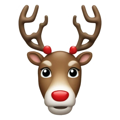 Reindeer with red nose  sticker