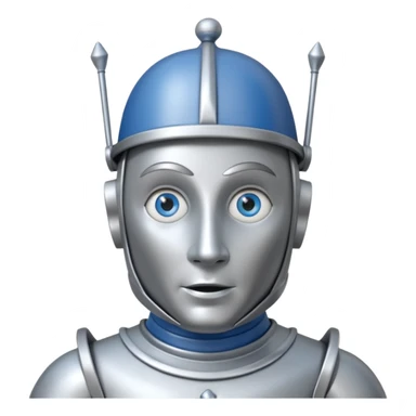 The Tin Man from the Wizard of Oz with blue eyes sticker