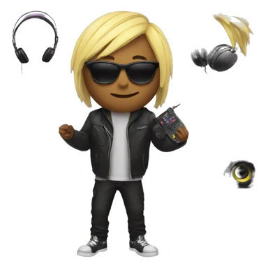 DJ WITH DUDES AND CONTROLLER  sticker