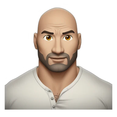 actor dave bautista cartoon wearing henley  sticker
