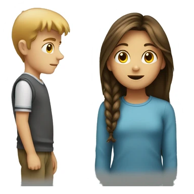 girl watching a boy sticker
