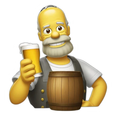 Homer sipson qui bois une bière sticker