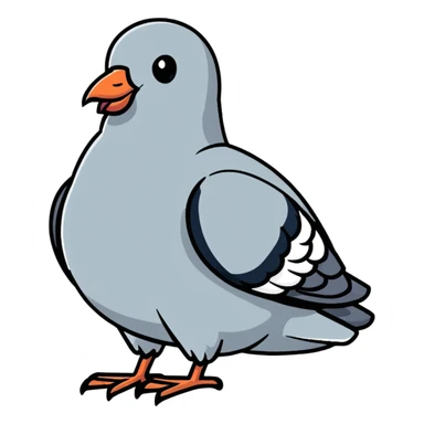 pigeon carefully parking a car in a parking spot sticker