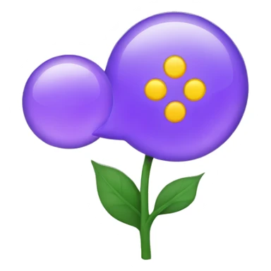 discussion bubble with a purple flower sticker
