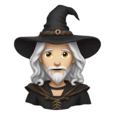 male pagan witch  sticker