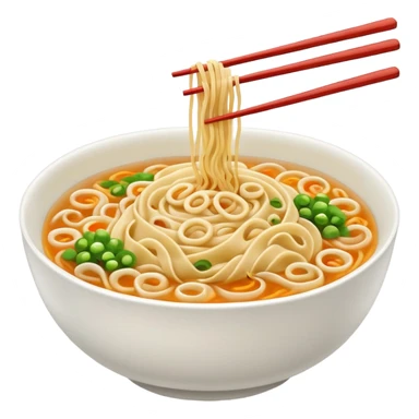 single bowl of noodles for one sticker