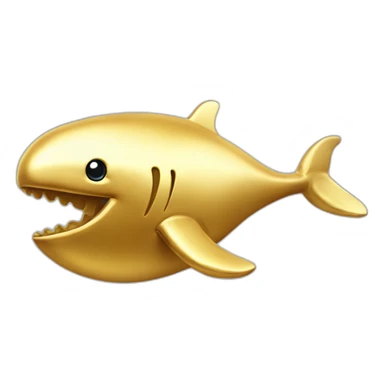 Stunning solid gold whale  sticker