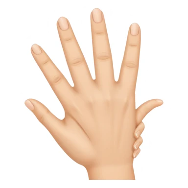 Hand with all fingers up except the ring finger sticker