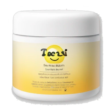 body moisturizer cream pot with label sticker