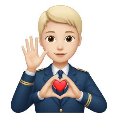 Saludo de manos en forma de corazón  sticker