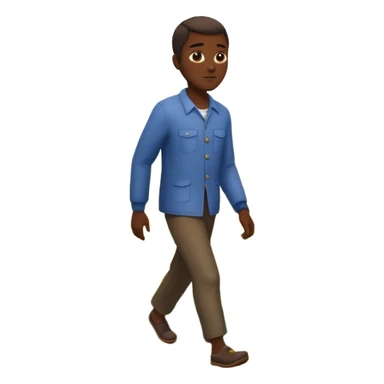 African man walking in a field  sticker
