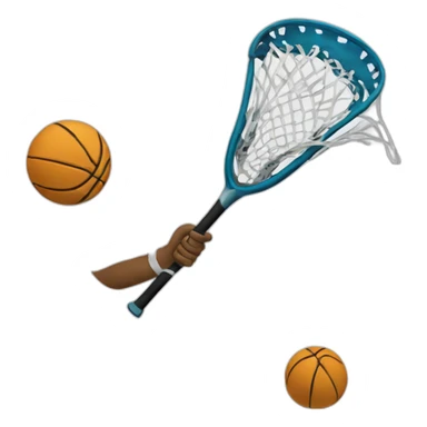 lacrosse person catching a ball with his stick sticker
