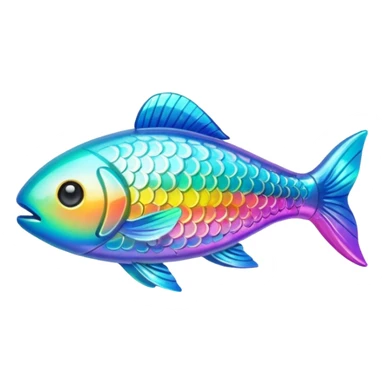 small fish fake bait fishing sticker