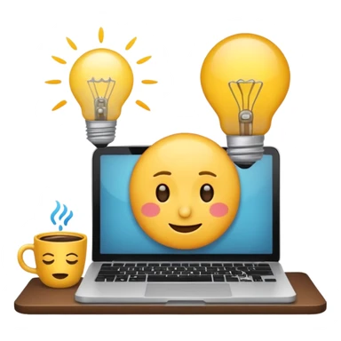 create a 5 emoji describing life of coder sticker