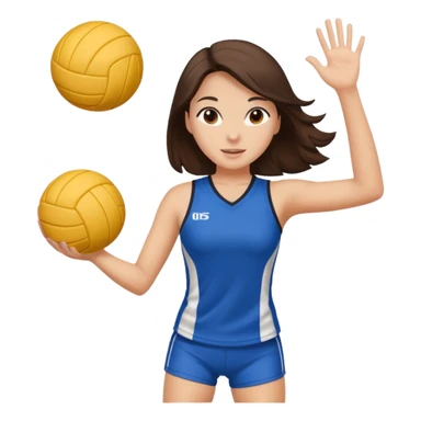A brunette volleyball, girl sticker