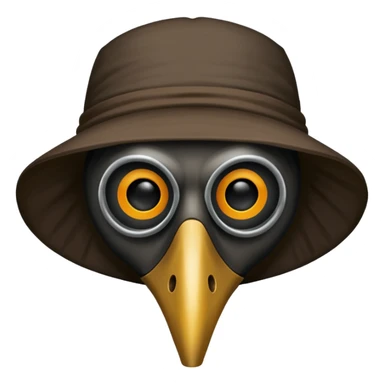 plague doctor mask no hat straight forward sticker