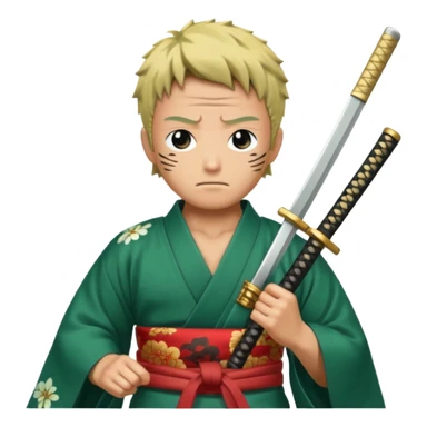 one piece zoro in land of wano sticker