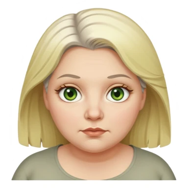Overweight, blonde and grey haired female with golden green Hazel eyes having a bad week rolling eyes sticker
