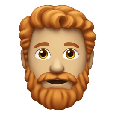 man with red hair and beard sticker