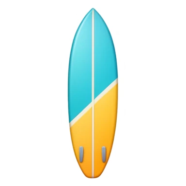 surfboard icon, tropical surfboard, glossy texture, bright colors, cute mobile game icon style, 3D cartoon, soft shadows, clean background, no text, no watermark sticker