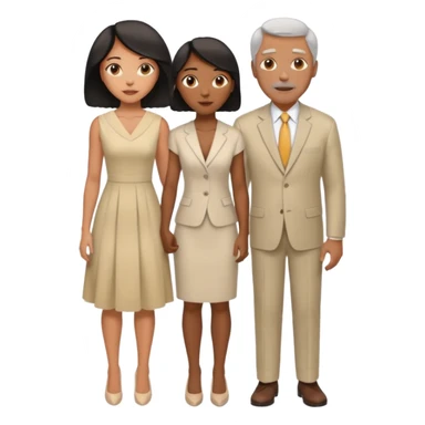 mixte couple black girl , white dark haired older  man sticker