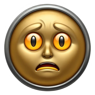 scared thick coin sticker