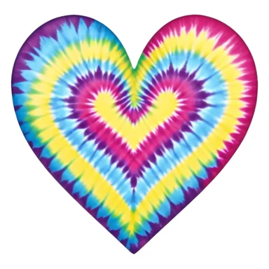 Tie dye heart sticker