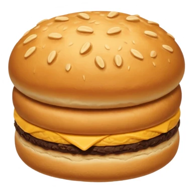 plain bun, biscuit-like textured top, golden brown sticker