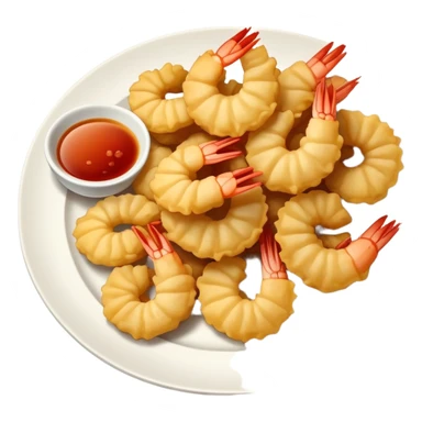 Plate of tempura shrimp   sticker