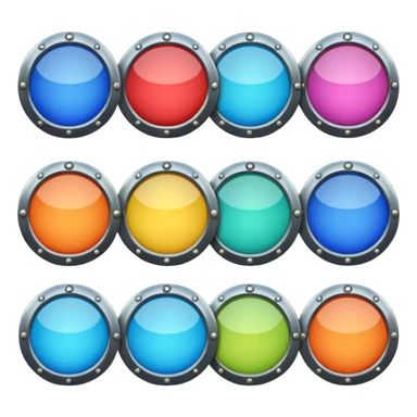 Yuvarlak Renkli Kalkanlar sticker