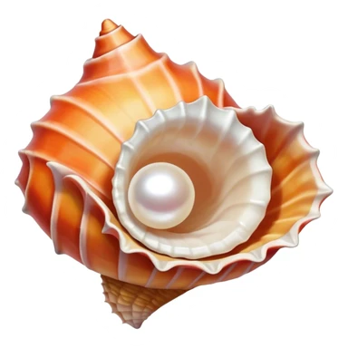 Concha de mar con perla  sticker