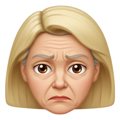 frustrated female aged 58 emoji sticker