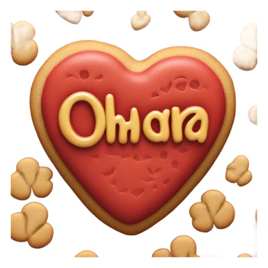 Red cookie heart with ohana sticker