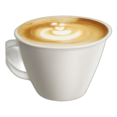 disposable white cup of coffee in a polaroid frame sticker