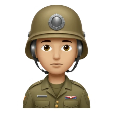 Göz kısmı kapalı miğfer giymiş asker sticker