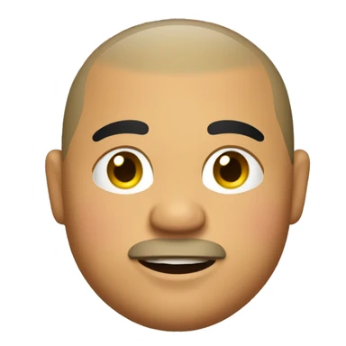 fat mexican with buzz cut  sticker