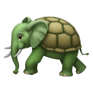 Un éléphant sur une tortue sticker