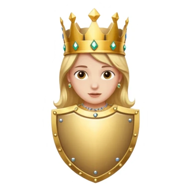 Create a Shield / Crown that represents confidence a brave and proud facial expression sticker