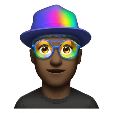 rave glasses hat colorful annoying sticker
