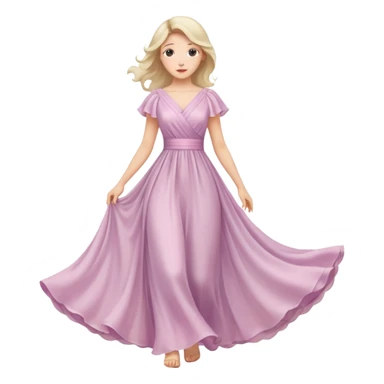 Woman curtsy sticker