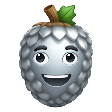 sparkling silver acorn sticker