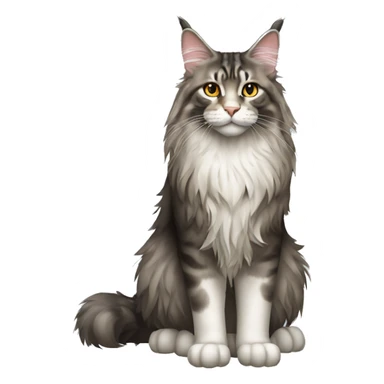 Maine Coon Cat Breed Full Body sticker