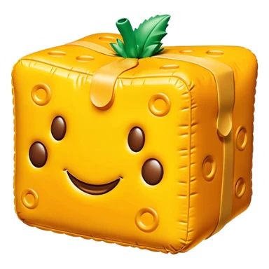 jeff koons inflatable cheddar cheese pinata sticker