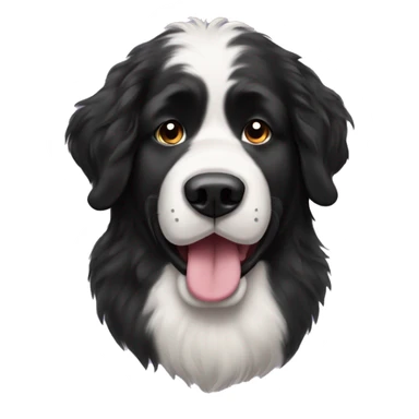 Newfoundland dog with Minnie Mouse ears  sticker