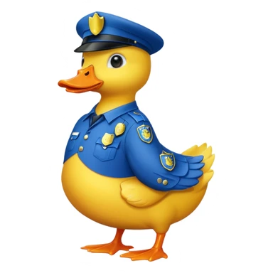 Police duck full body sticker