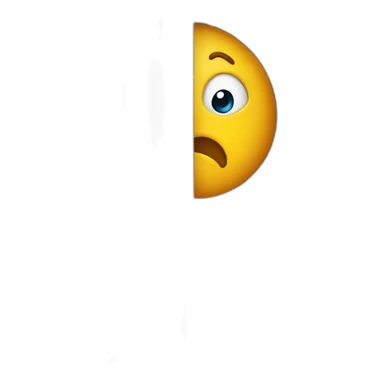 face-hiding-behind-a-door sticker