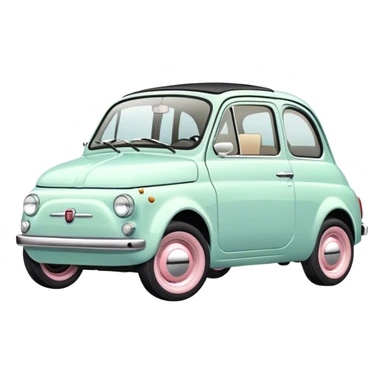 Fiat 500 Pastel  sticker