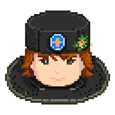 Admin hat with MOD badge, clear moderator symbol sticker