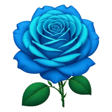 rose shape flower, no stem, now make it a 100% blue, 9.8% green, 0% red, bold and vibrant shade of blue sticker