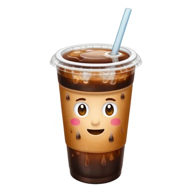 iced americano / with takeout cup sticker